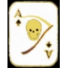 DEATH CARD WITH SKULL PIN